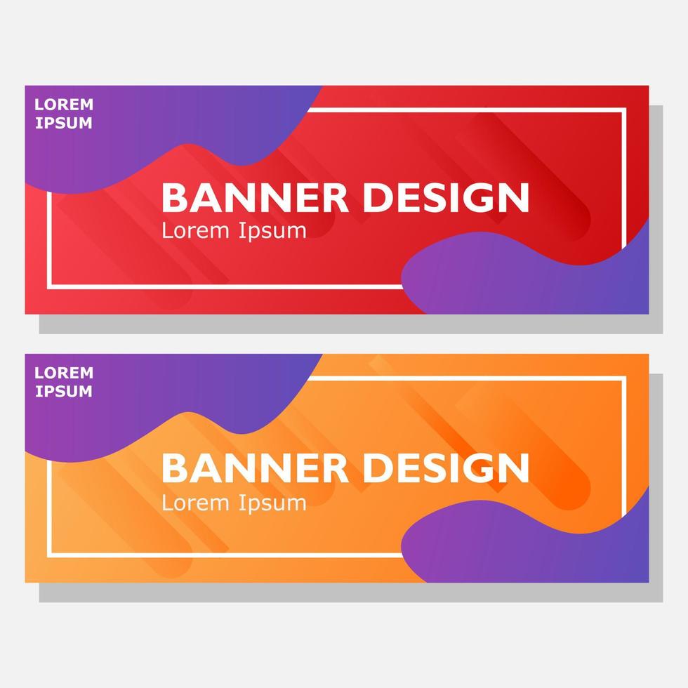 diseño de banner moderno. plantilla de banner. conjuntos de pancartas. vector