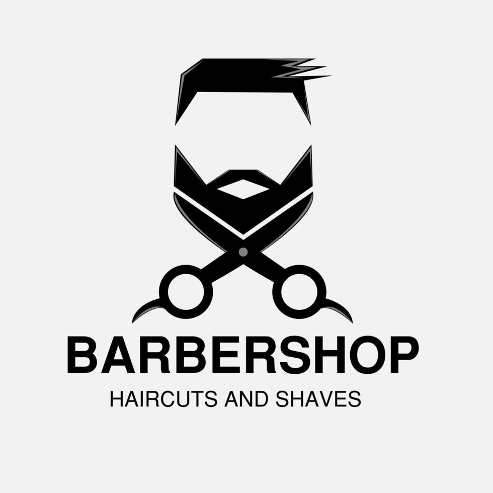 Illustration vector design of barbershop logo for company or business.