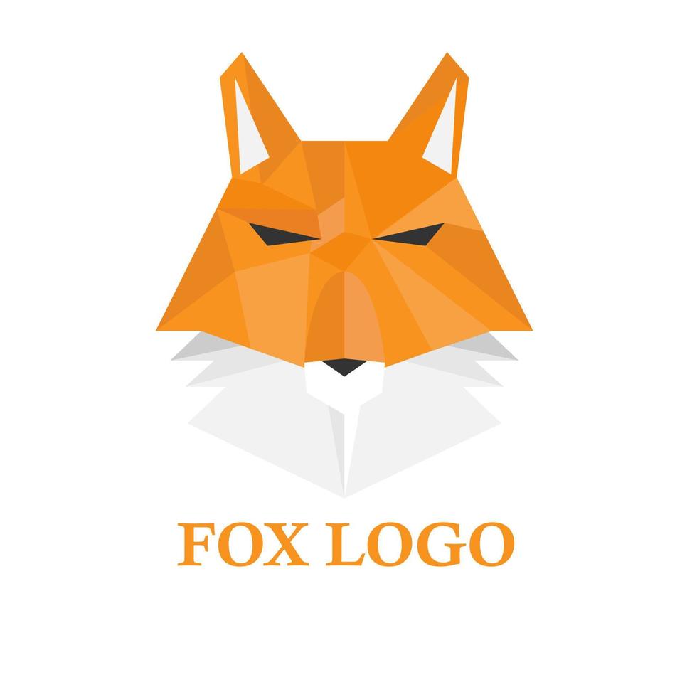 Fox template logo. Fox minimalist logo vector