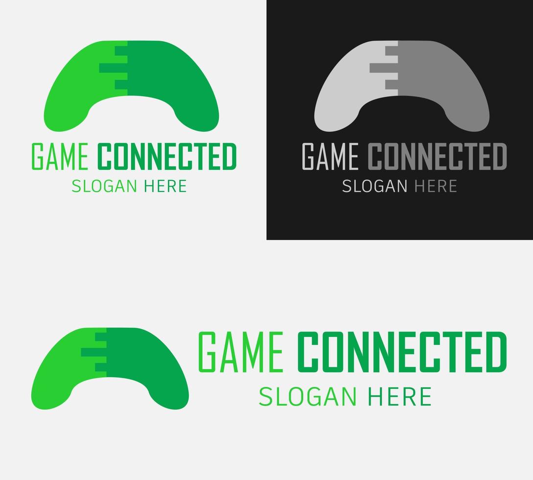 Illustration vector design of game connected logo