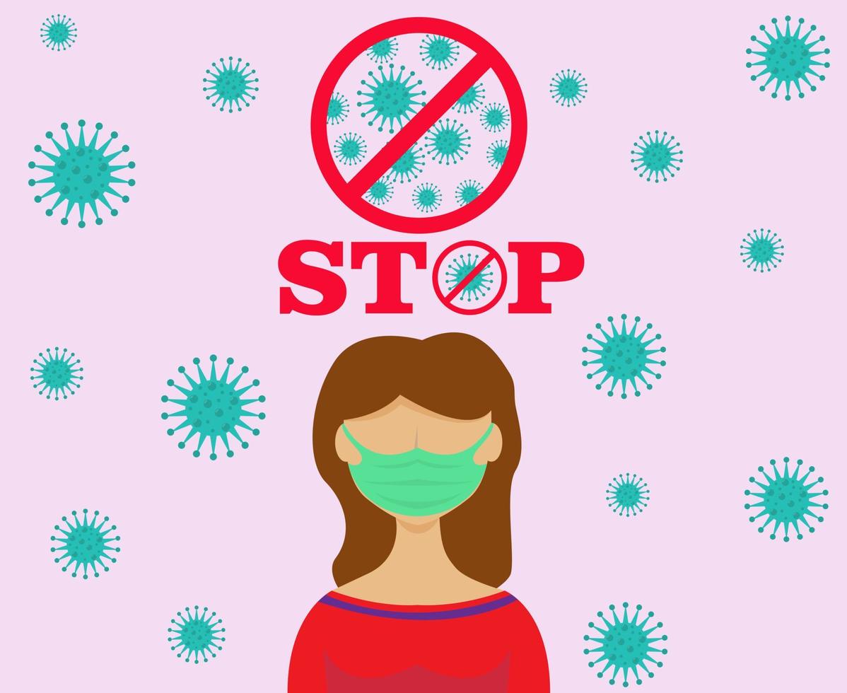 Illustration vector design of coronavirus.