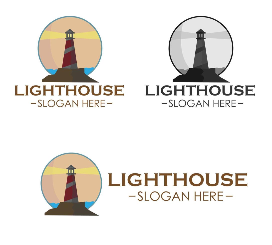 Illustration vector design of lighthouse logo