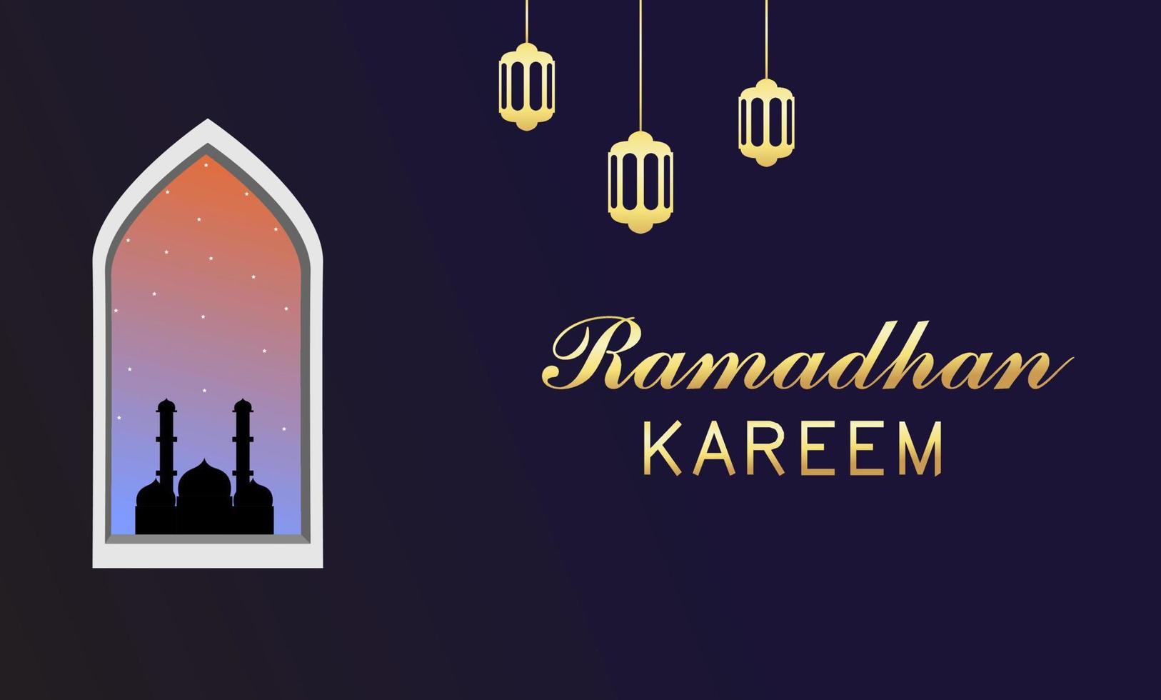Ramadhan Kareem background template design vector