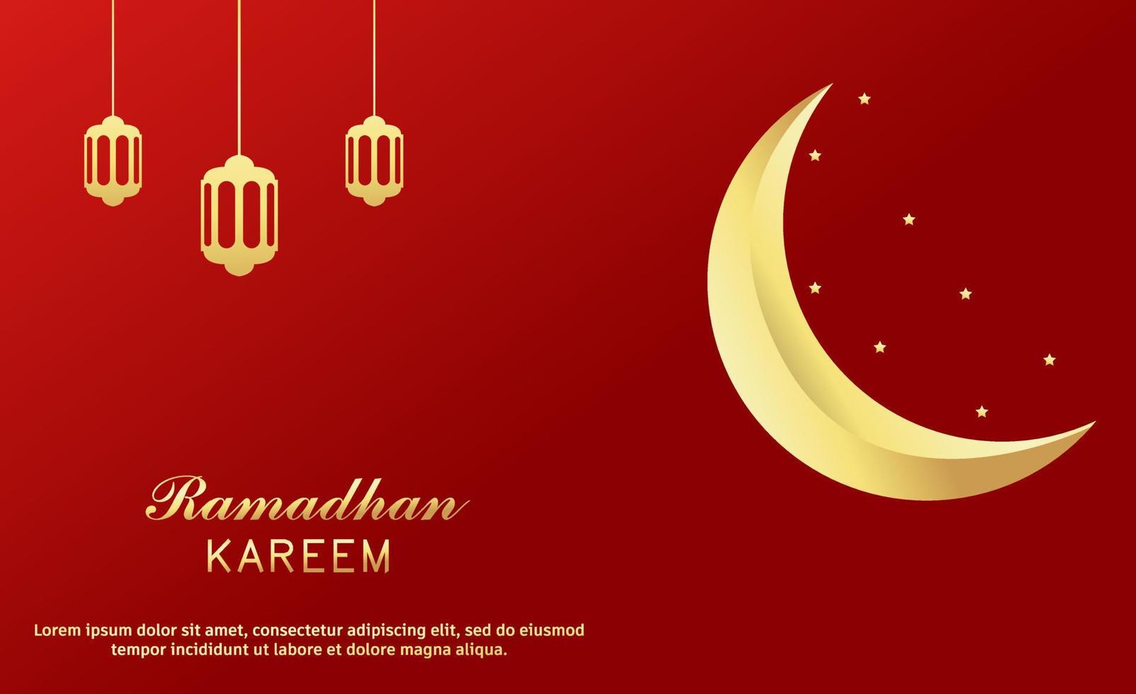 Ramadhan Kareem background template design vector