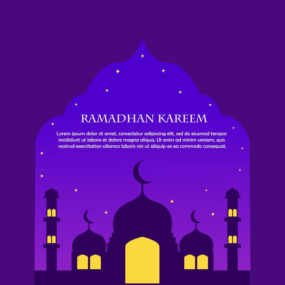 Ramadhan kareem background template design. vector