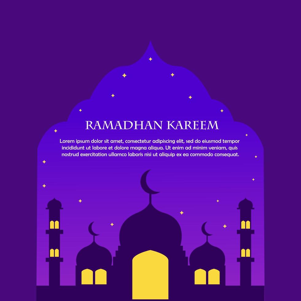 Diseño de plantilla de fondo de Ramadhan Kareem. vector