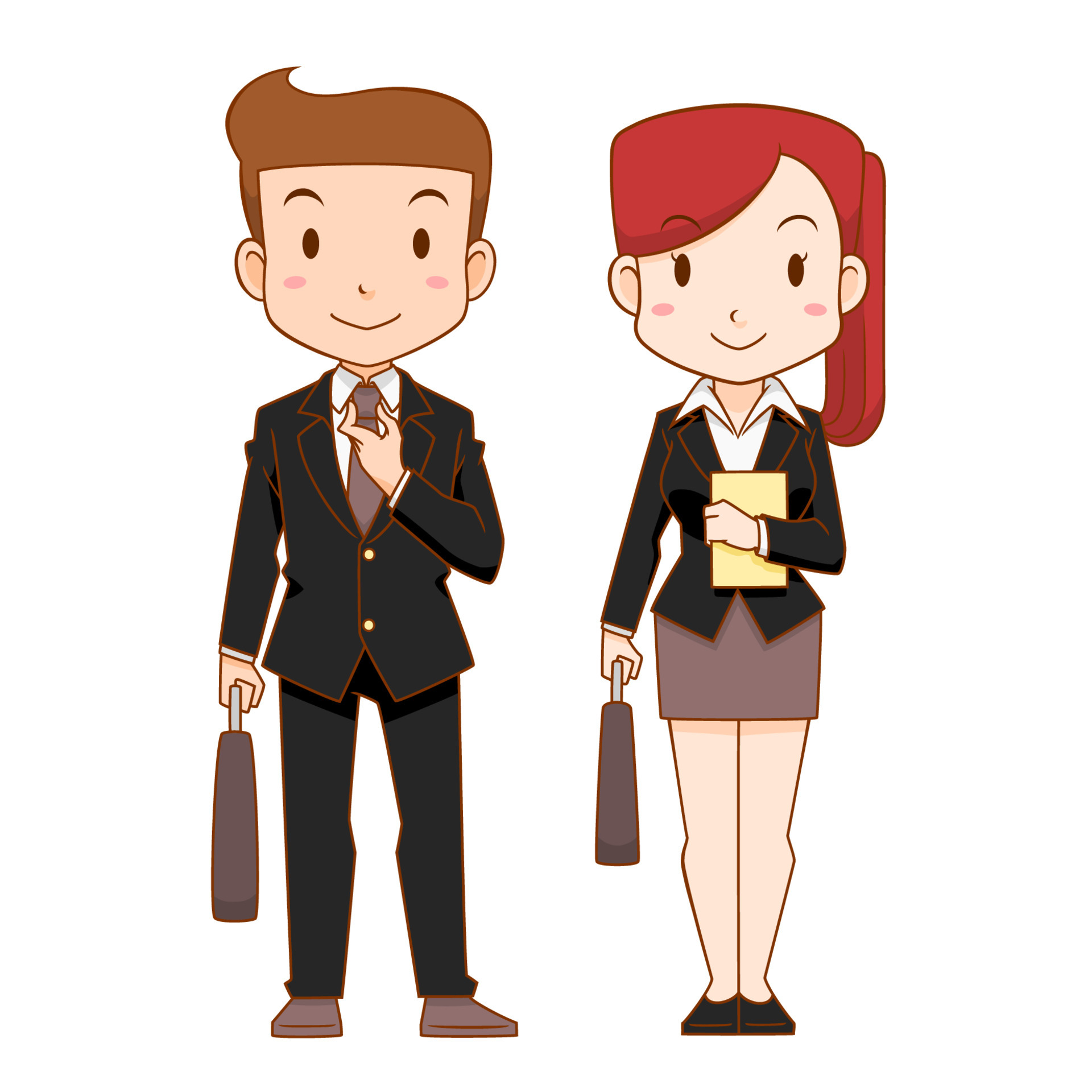 Cute cartoon characters of business man and woman. 4977532 Vector Art at Vecteezy Cute cartoon characters of business man and woman. 4977532 Vector Art at Vecteezy