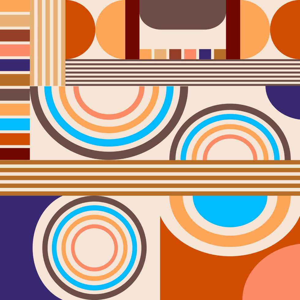 Modern Art Abstract Faux Bauhaus Pattern vector