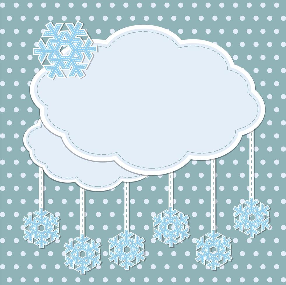 Winter frame with snowflakes vector