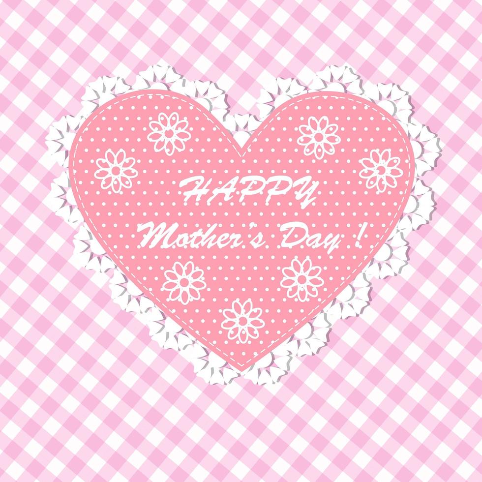 Pink Happy mothers day card design vector