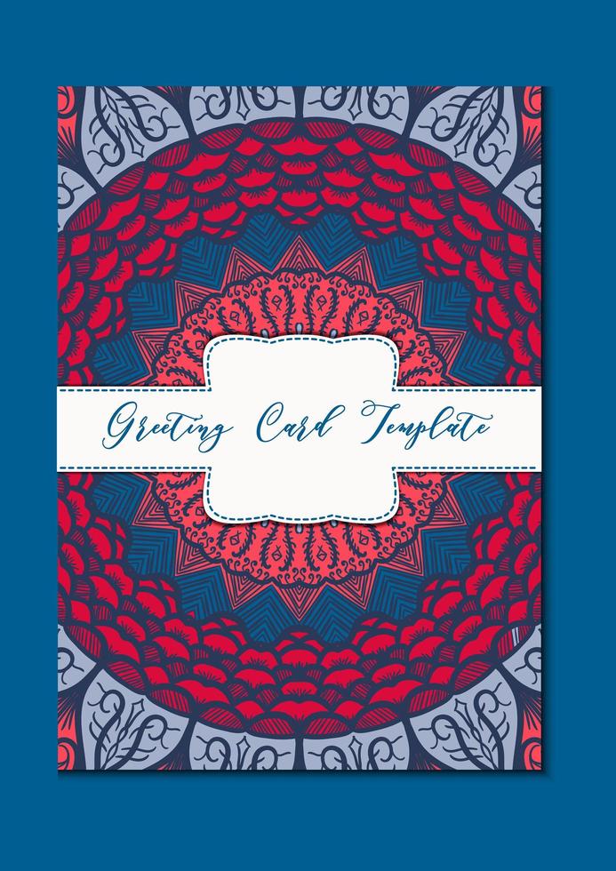 Mandala vintage template card vector