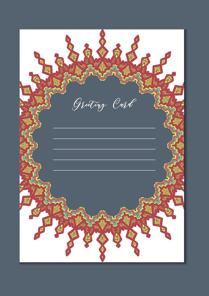 Mandala vintage template card vector