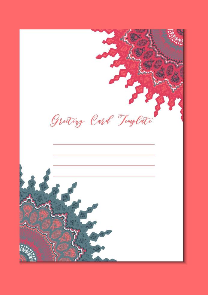 Mandala vintage template card vector