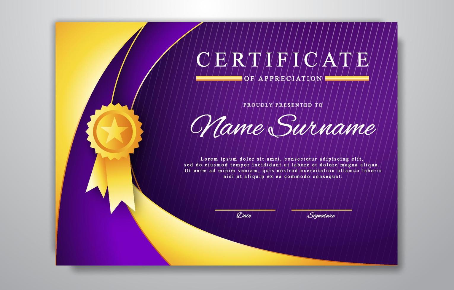 Certificate Templates Concept vector