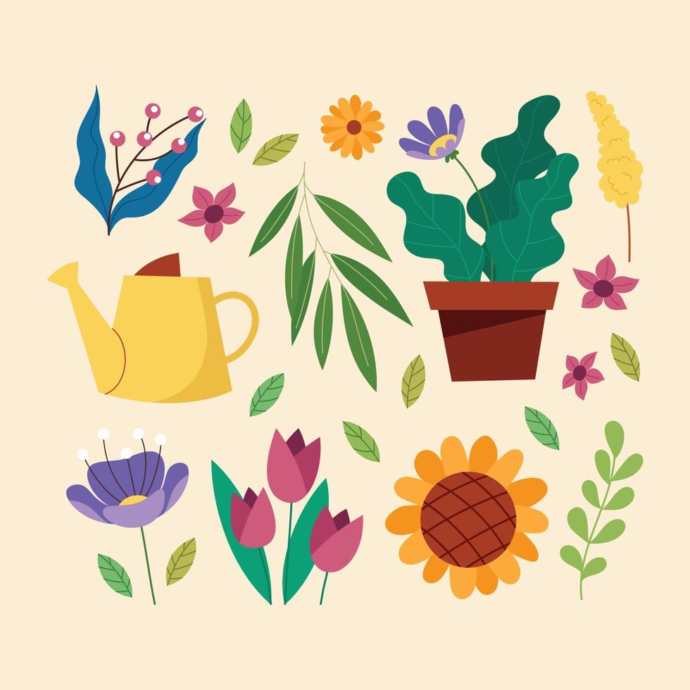 Spring Floral Elements vector