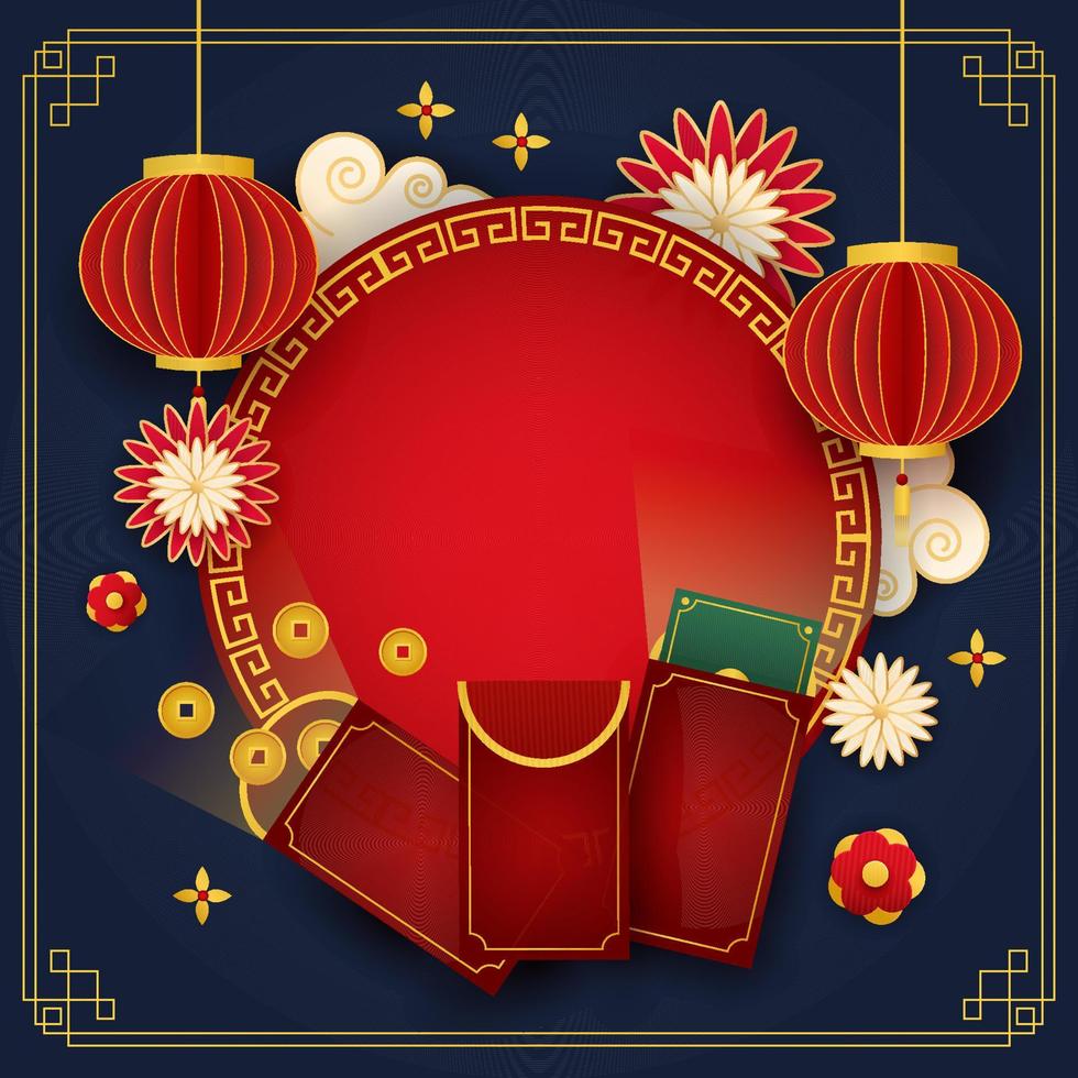 Chinese New Year Red Pocket Background vector