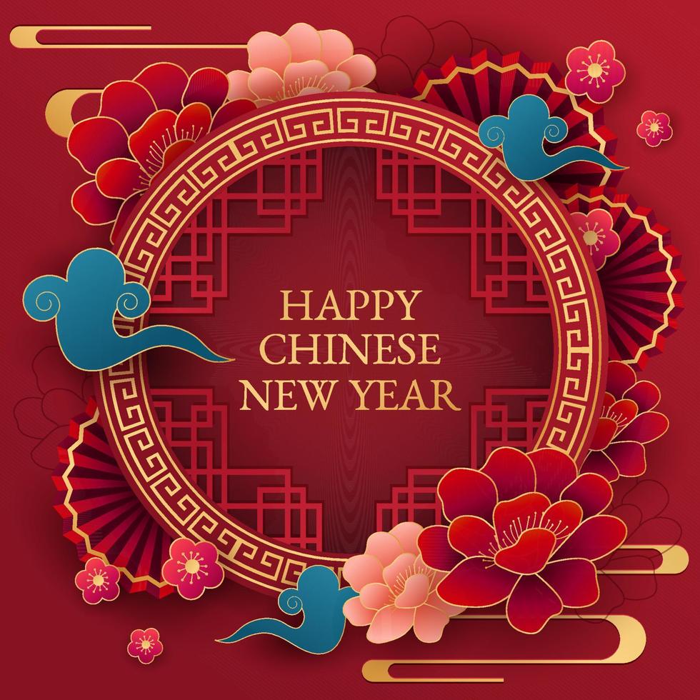 Chinese New Year Background Template vector