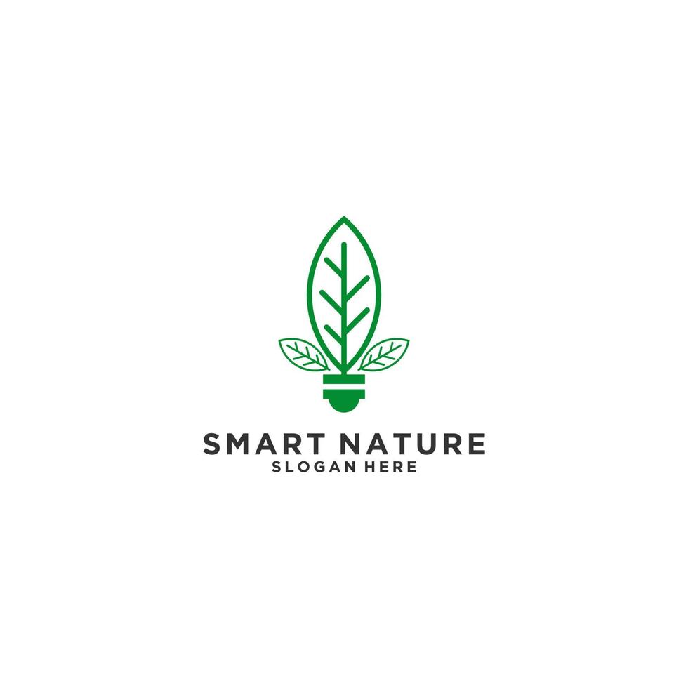 vector de plantilla de logotipo de naturaleza en fondo blanco