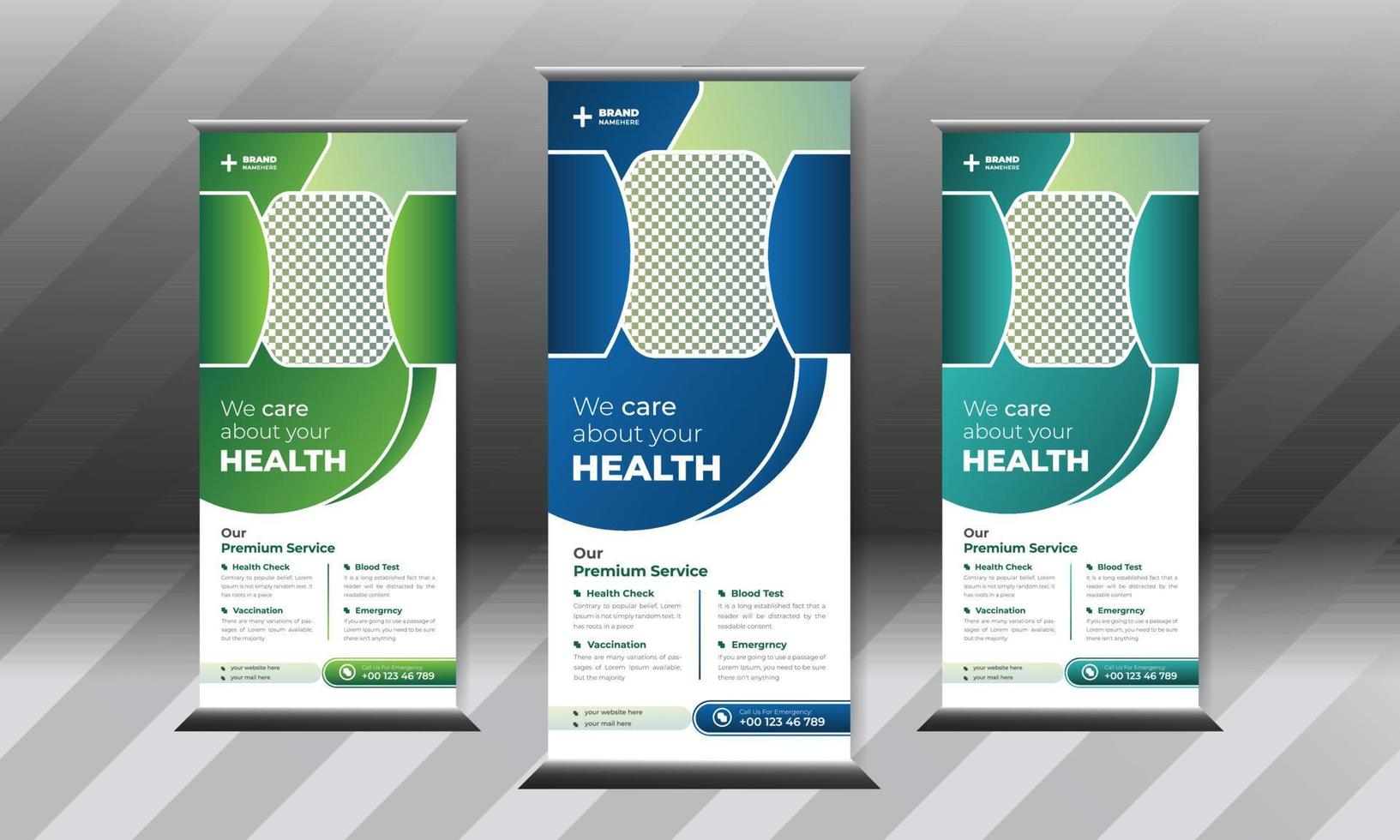 Colourful medical health care Banner Template Pro vector