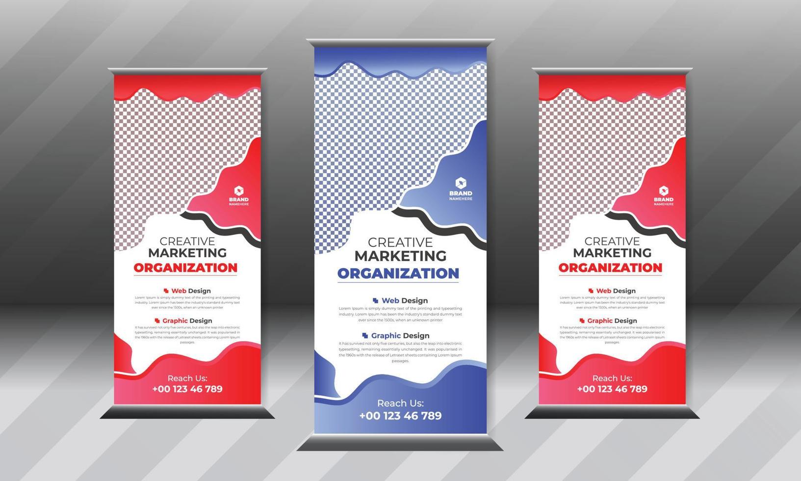 Business Roll Up Banner Template Design pro download vector