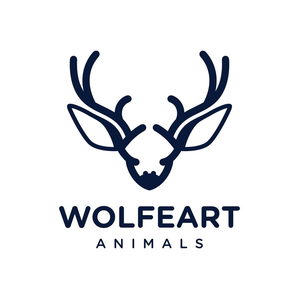 deer head logo design vector