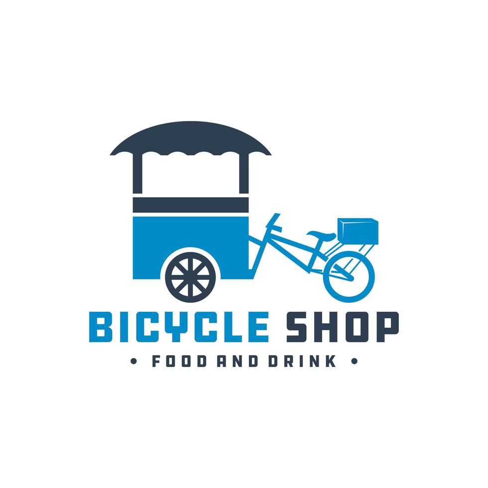 food vending bicycle wheelbarrow vector