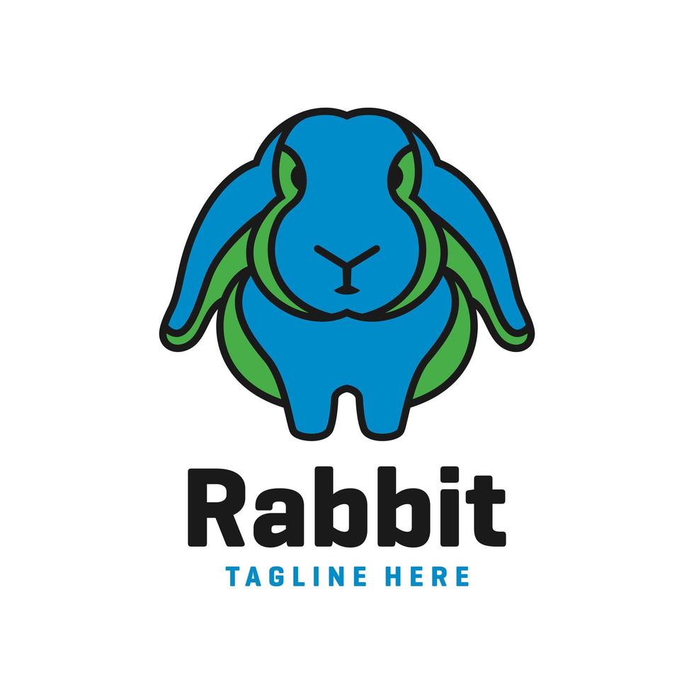 conejo animal logo moderno vector