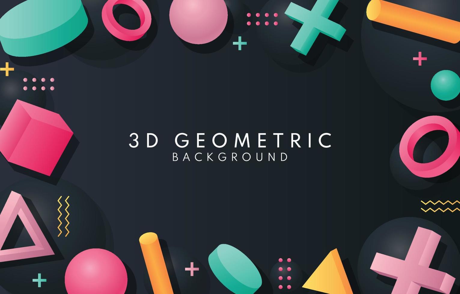 3D Geometric Background vector