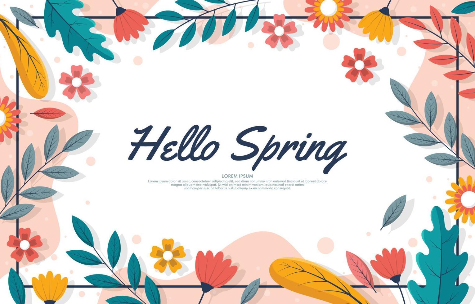 Spring Element Floral Background Illustration vector