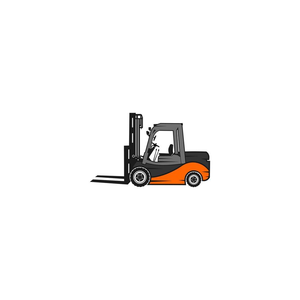 Forklift logo vector design. Awesome a with forkliff logo. A with forklift logotype