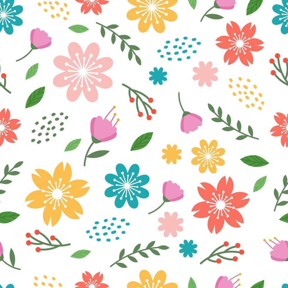 Spring Seamless Floral Background vector