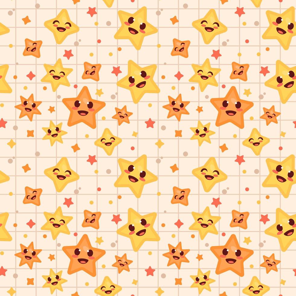 Cute Star Seamless Pattern vector