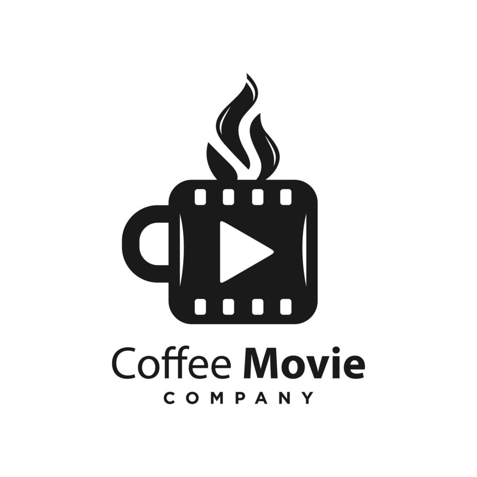 plantilla de película de café de diseño de logotipo vector