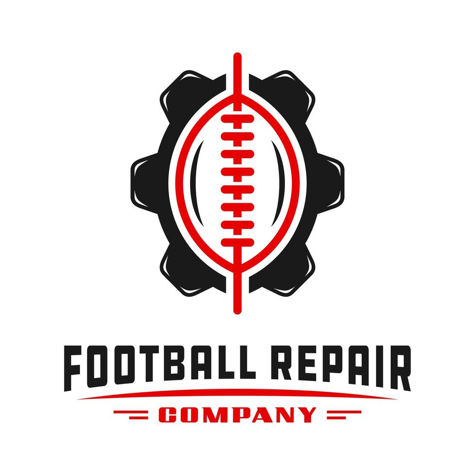 Sports football gear logo design vector