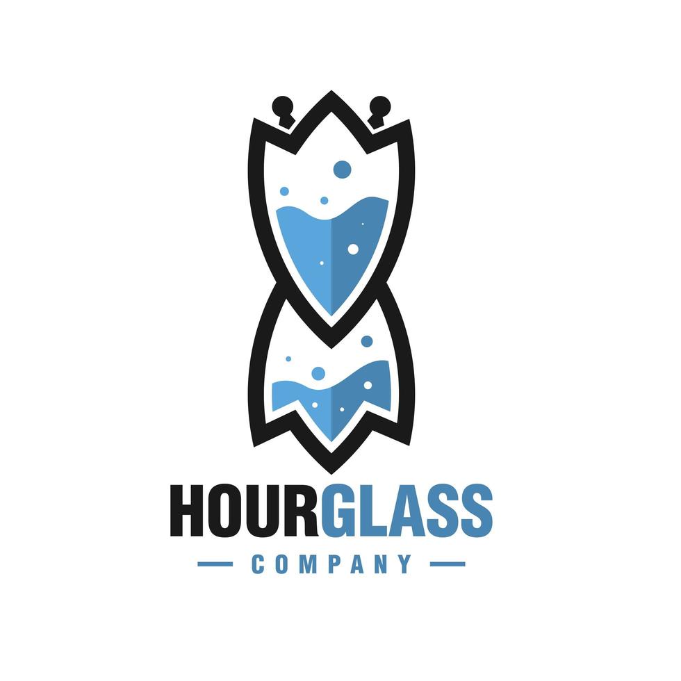 modern hourglass logo vector