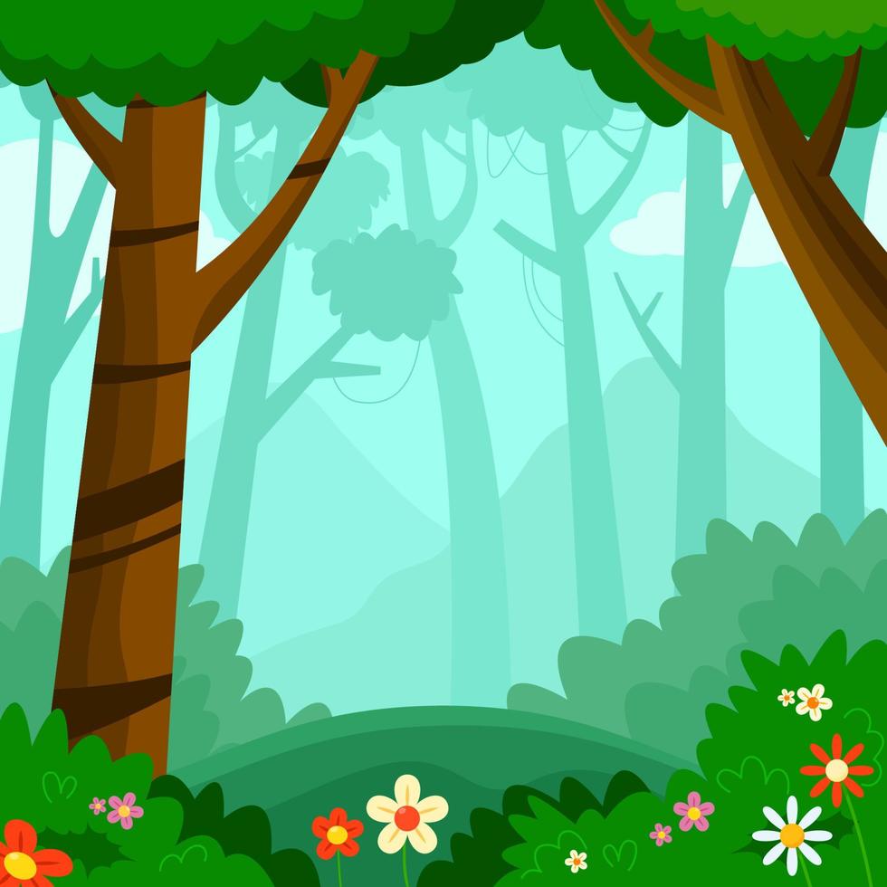 Between The Woods In Spring Season vector