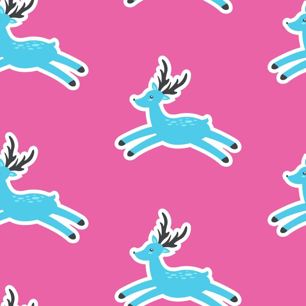 Christmas and New Year seamless pattern vector