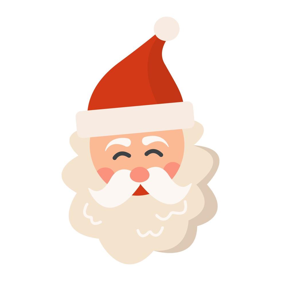 navidad sonriente santa claus vector aislado