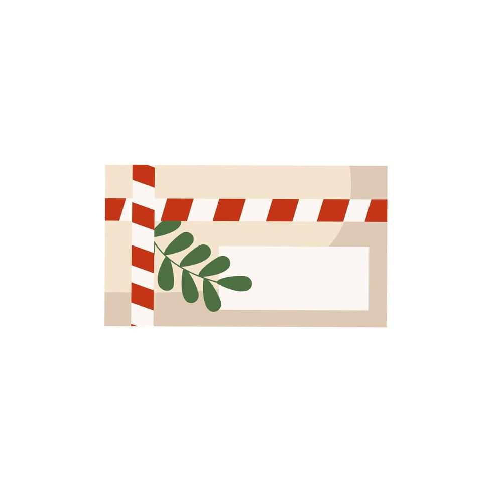 Christmas post card and envelope vector