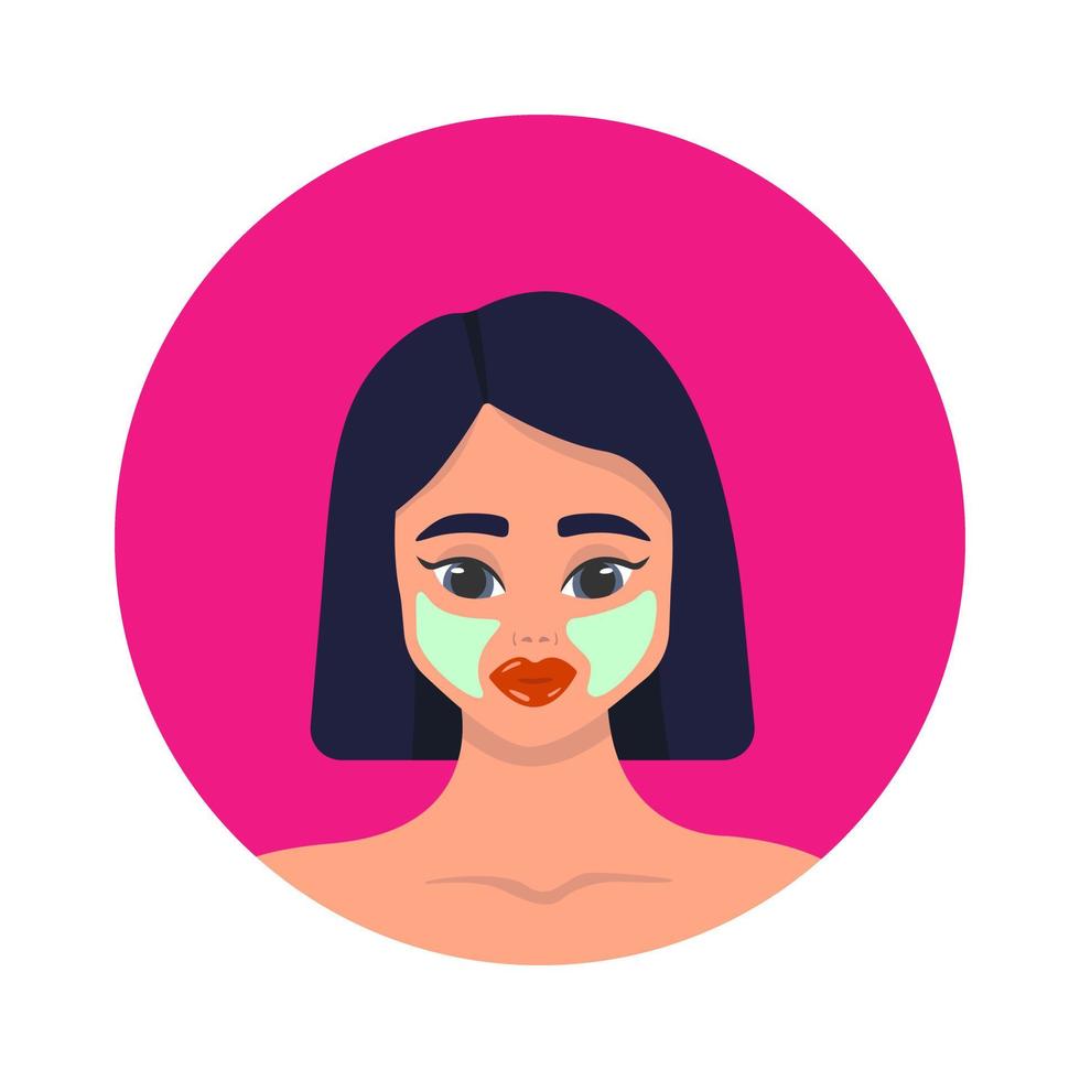 mascarillas cosméticas de belleza y rostro femenino. vector