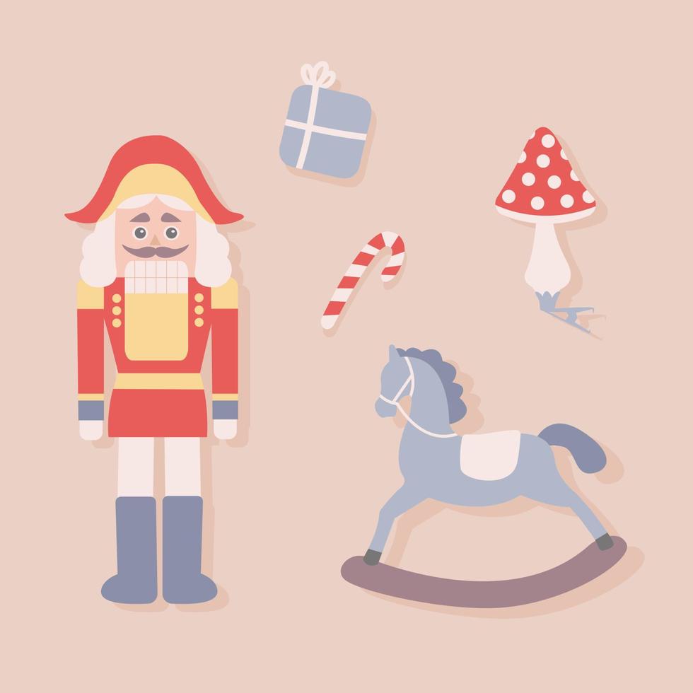 Christmas and New Year toys and gifts vector