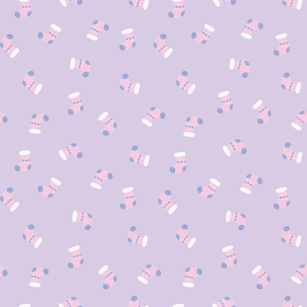 Christmas Stocking Seamless Pattern - Great for Christmas and Winter Projects, Wrapping Paper, Backgrounds, Wallpapers. vector