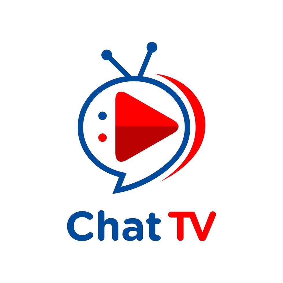 logo chat tv vector