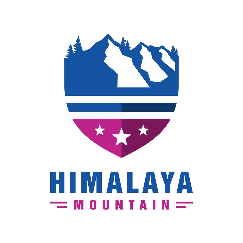 logo de vector de montaña del Himalaya