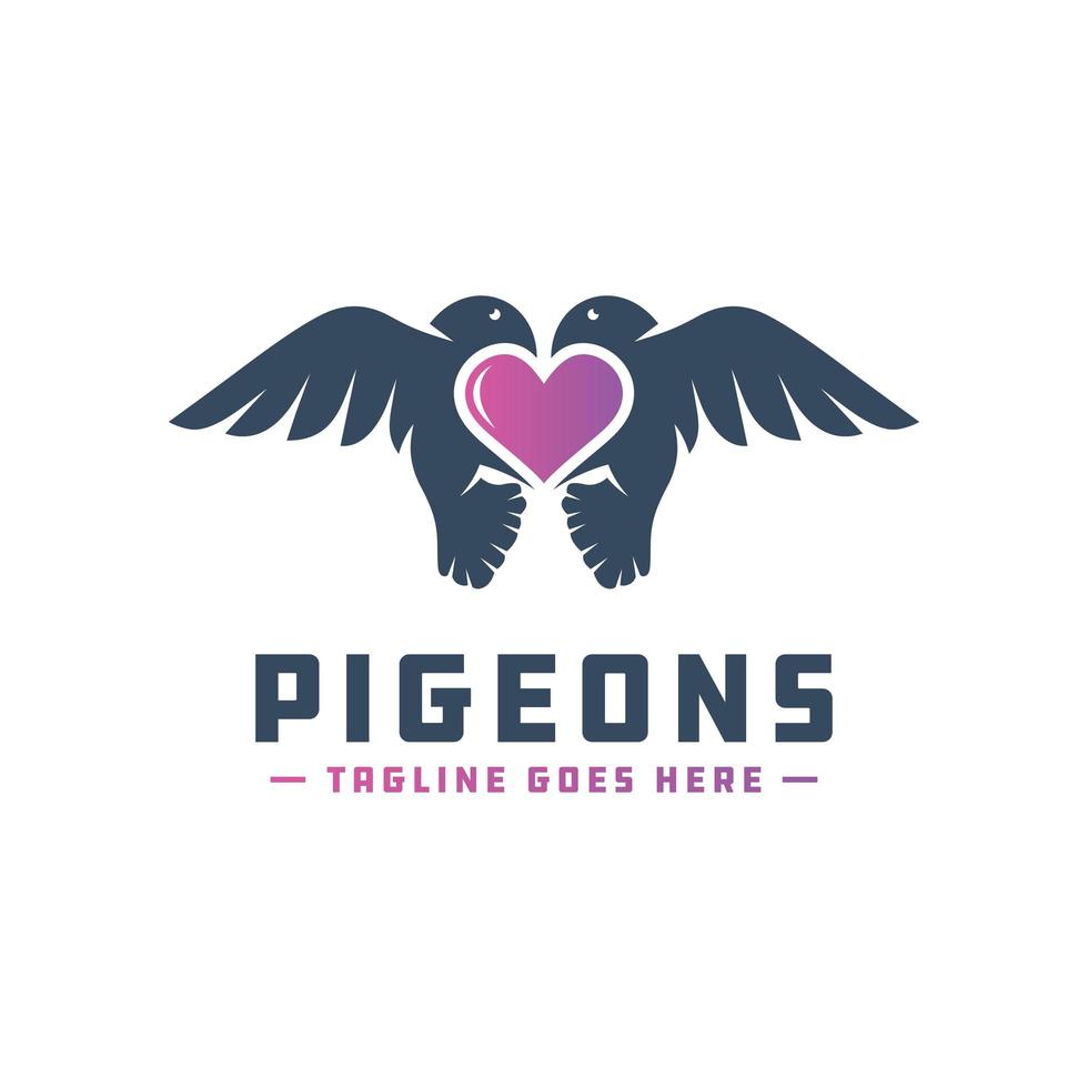 Pigeon vector logo design