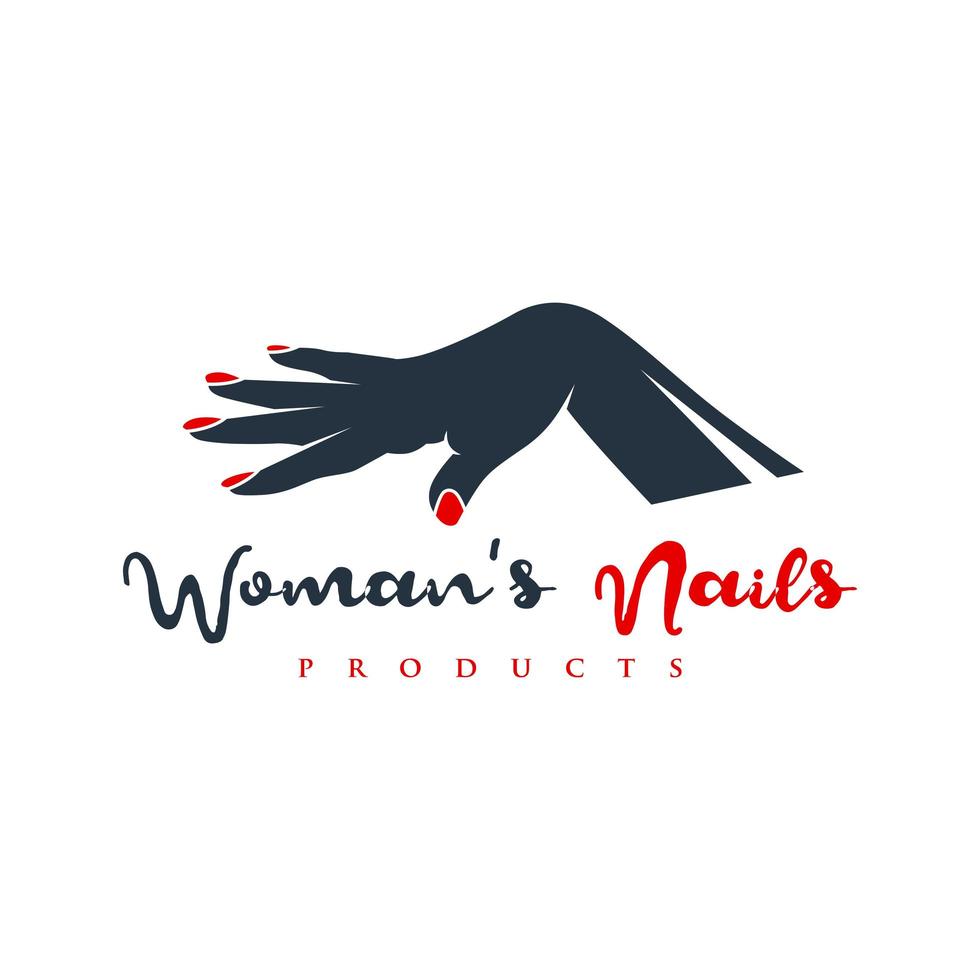 Beauty nail hand logo vector