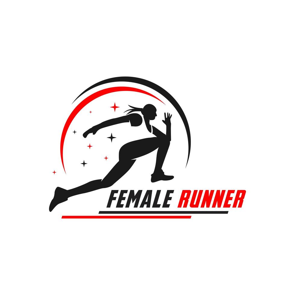 women's athletic running logo 4982320 Vector Art at Vecteezy
