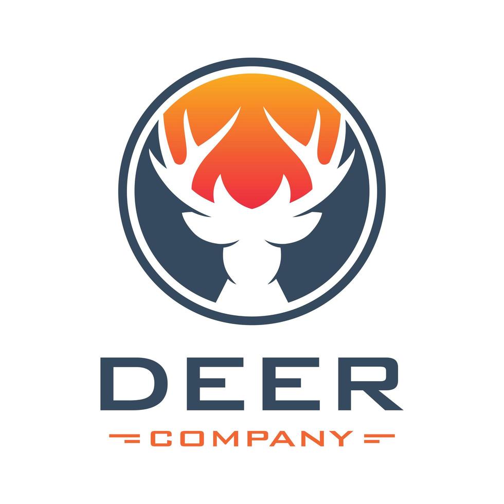 deer head animal logo design your company vector