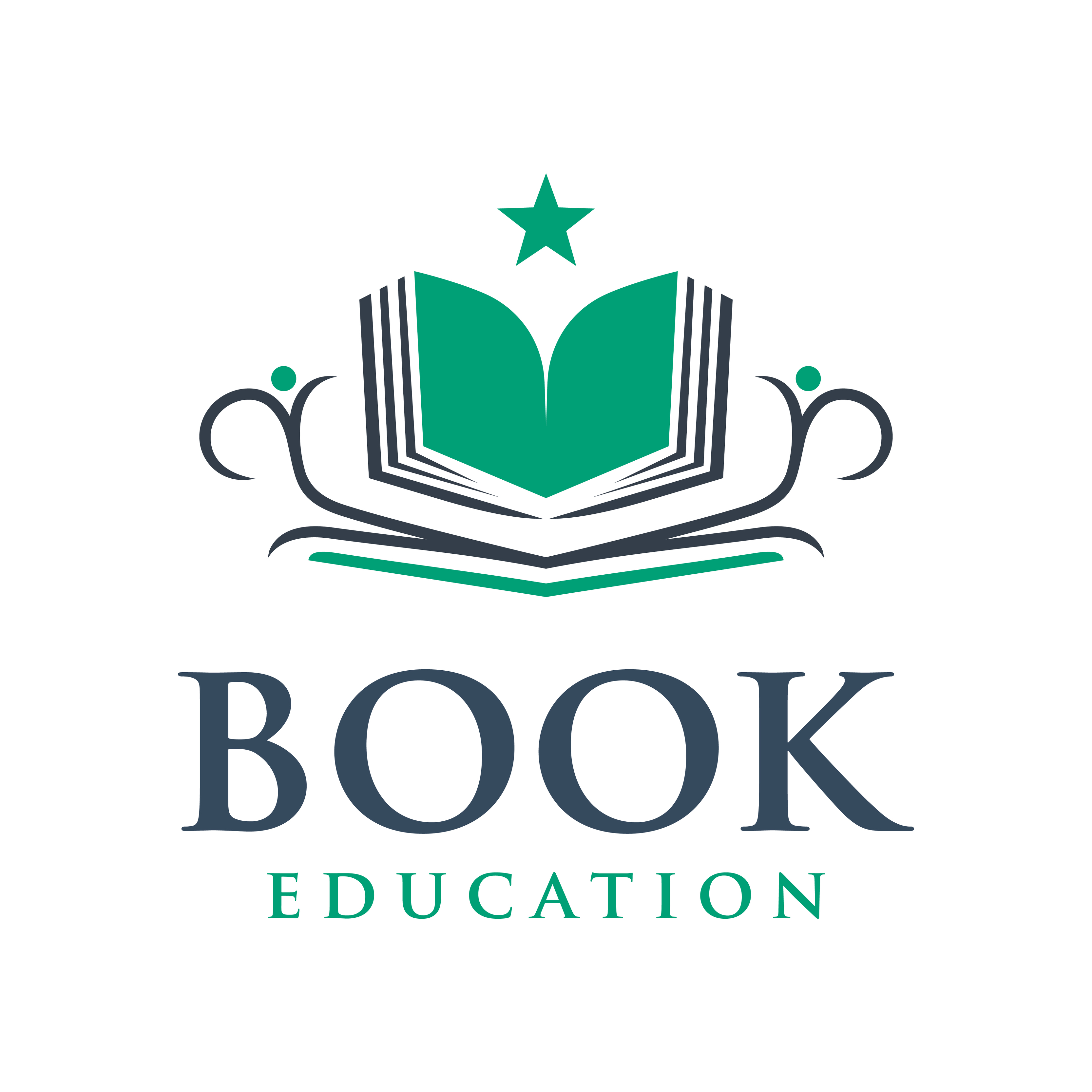 educational book logo design 4982467 Vector Art at Vecteezy