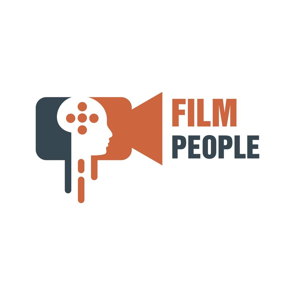 modern movie people logo vector